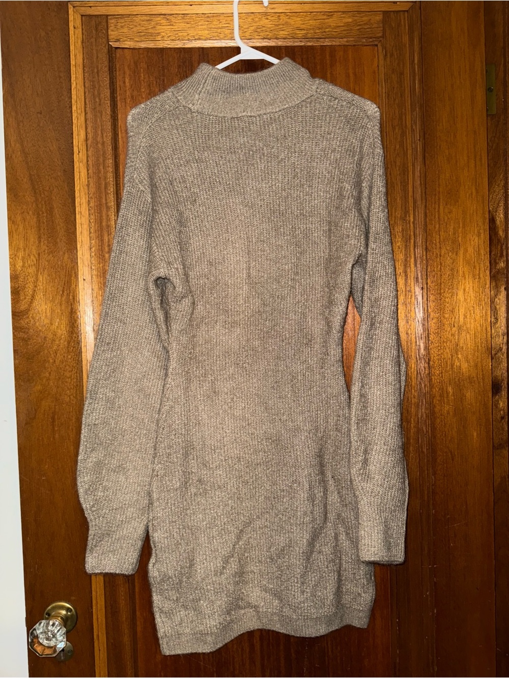 H&M Taupe Ribbed Turtleneck Sweater Dress - Picture 2 of 3